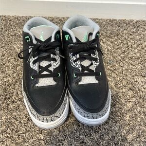 Black and Gray Low-Top Sneakers with White Accents